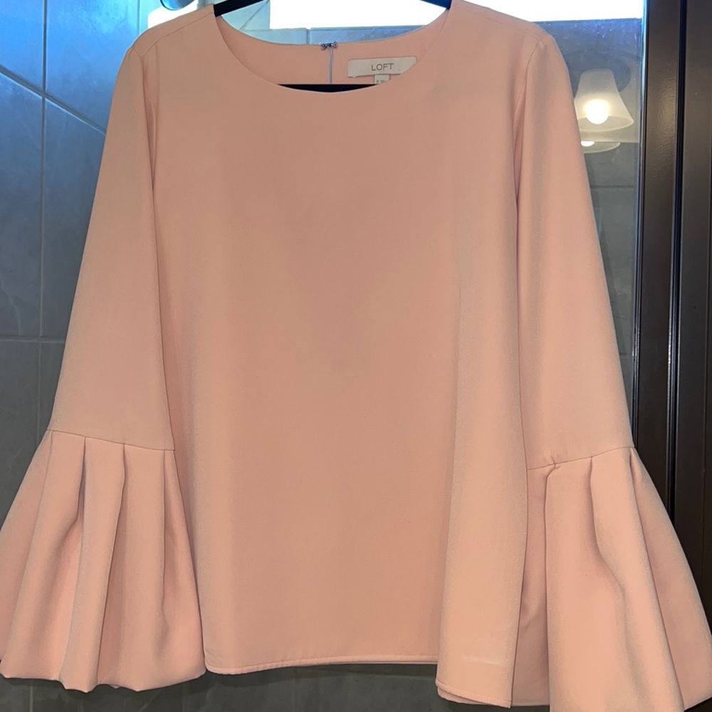 Loft soft pink blouse